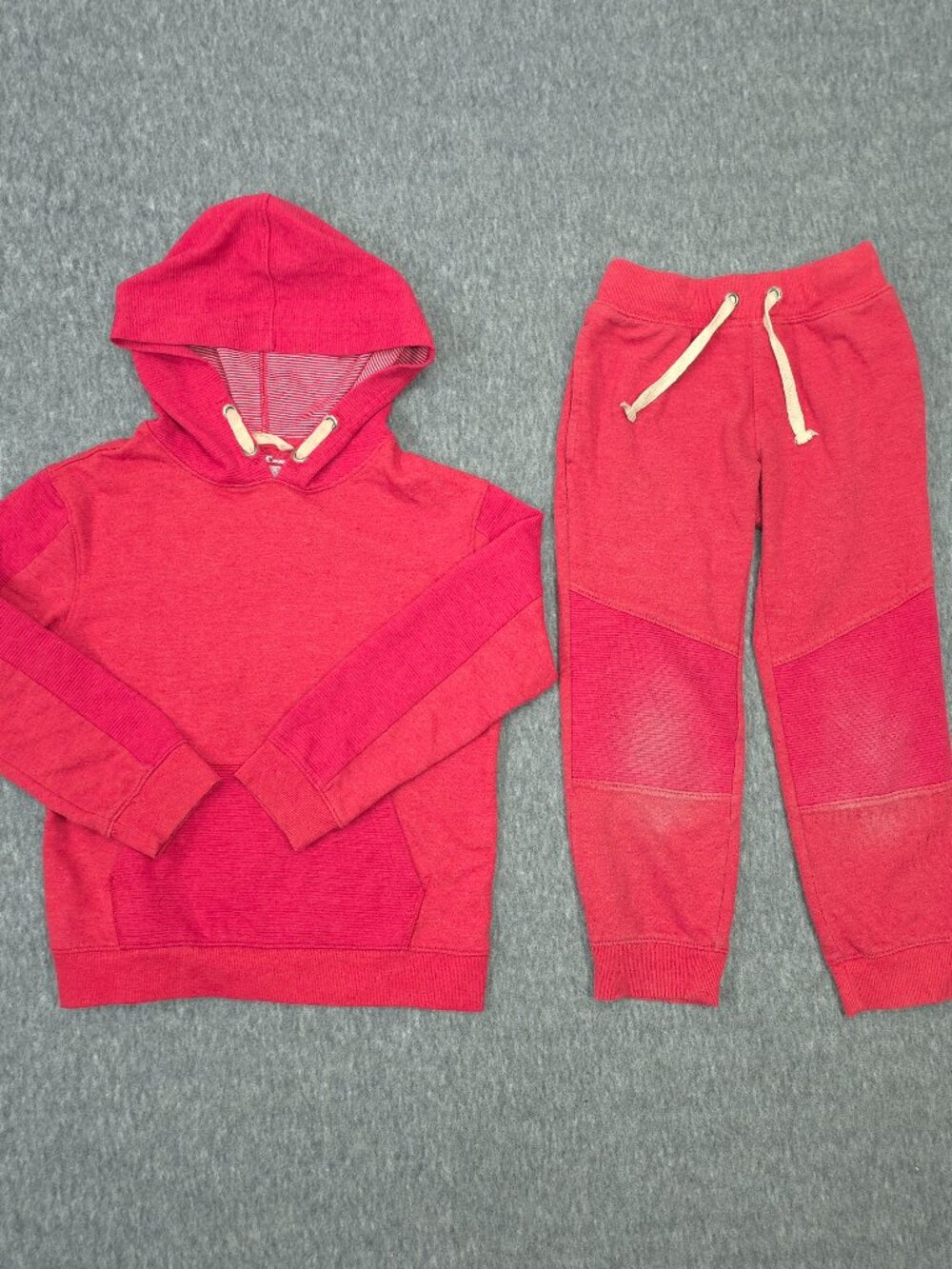 Cat & Jack Kids XS 4-5 Red Hoodie Jogger Pants 2pc Matching Sweat Set